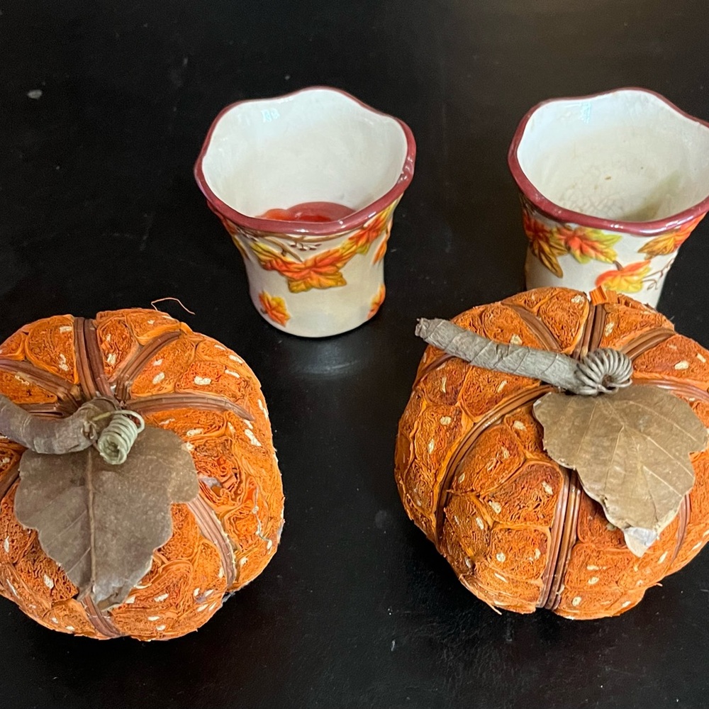 Yankee Candle Autumn Orange Pumpkin Set
